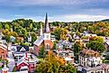 Aerial view of Montpelier, Vermont.