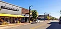 Businesses lined along Pruett Street in Paragould, Arkansas. Editorial credit: Roberto Galan / Shutterstock.com