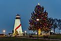 Nightfall at the Concord Point Lighthouse, Havre de Grace, Maryland.