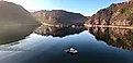 Boat Trolling on Flaming Gorge Reservoir