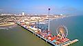Pleasure Pier amusement park in Galveston, Texas.