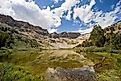 Afternoon view of the beautiful Castle Lake at Ruby Mountain, Nevada