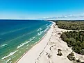 Shoreline of Lake Michigan at Nordhouse Dunes. 