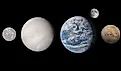Mercury to scale. From left: Mercury, Venus, Earth, the Moon, Mars. By Jamescarolinewiki - Own work, CC0 (https://creativecommons.org/publicdomain/zero/1.0/deed.en), https://commons.wikimedia.org/w/index.php?curid=157026001 