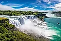 View of American falls at Niagara falls. 