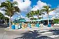 Street near Beach Pavilion at Lauderdale-By-The-Sea, Florida
