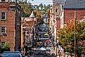 Downtown Staunton, Virginia, in autumn. Editorial credit: Eli Wilson / Shutterstock.com