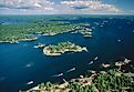 Islands in Georgian Bay (Lake Huron), Ontario. 