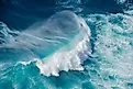 Huge crashing waves in the ocean