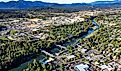 Downtown Grants Pass, and the Rogue River.