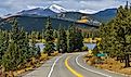 Mt. Blue Sky Scenic Byway - An Autumn day view of Mt. Blue Sky Scenic Byway at Echo Lake.
