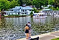 Waterfront in Saugatuck, Michigan. Image credit PQK via Shutterstock