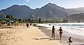 Hanalei Bay Beach in Hanalei, Hawaii. Image credit Chase Clausen via Shutterstock