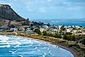 View of the town of Stanley on the northwest coast of Tasmania, Australia.