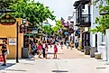 people walking on George Street in downtown St. Augustine, Florida, via Andriy Blokhin / Shutterstock.com