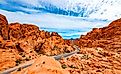 Valley of Fire Road through Valley of Fire State Park in Nevada.