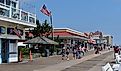 The charming beachside scene of Rehoboth Beach, Delaware. Editorial credit: Foolish Productions / Shutterstock.com.
