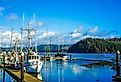 Small fishing harbor in Florence, Oregon. Image credit NeungPH via Shutterstock