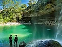 The natural Hamilton Pool is a popular tourist destination in rural Travis County.