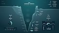 Educational Infographic Illustrating The Mariana Trench Ocean Depth And Sea Level Analysis. 