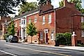 Historic buildings on the old streets of Winchester, Virginia. Editorial Photo Credit: Kosoff via Shutterstock. 