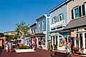 Tourists walk through Washington Street Mall in Cape May, New Jersey.