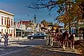 A busy morning in the tourist mecca of historic Beechworth in North West Victoria, Australia.