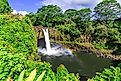 Rainbow Falls in Wailuku River State Park, Hawaii.
