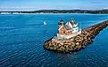 Rockland Breakwater Light in Rockland, Maine.