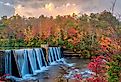 Sunrise over DeSoto Falls, Mentone, Alabama.