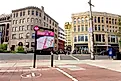 Asbury Park's legendary Cookman Avenue and the Press Plaza, image by George Wirt via Shutterstock.