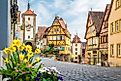 The beautiful medieval German town of Rothenburg ob der Tauber. 
