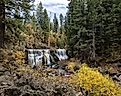 Middle McCloud Falls during autumn.
