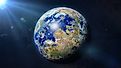 Artist’s concept of a potentially Alien world exoplanet in the habitable zone.