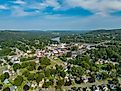Aerial photo of Owego, NY.