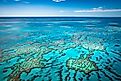 Aerial view of the Great Barrier Reef