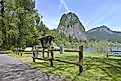 Beacon Rock state park Columbia River Gorge WA.
