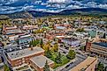 Aerial view of Leadville, Colorado.