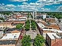 Aerial view of downtown Fayetteville, North Carolina