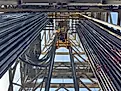 Top drive system (TDS) is a motorized unit suspended from the derrick to rotate the drill string, revolutionizing drilling by enabling faster, safer operations by replacing the traditional rotary table and Kelly system.
