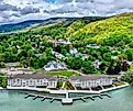 Aerial view of Hammondsport, New York. Editorial credit: Ak1047 - Own work, CC BY-SA 4.0, via Wikimedia Commons
