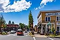 Main Street in downtown Sisters, Oregon. Image credit Bob Pool via Shutterstock