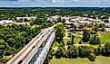Aerial view of Bastrop in Texas.