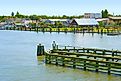 Waterfront in Chincoteague, Virginia.