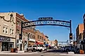 Sign at the entrance to the historic Canteen District in downtown North Platte, Nebraska. Image credit: Heidi Besen / Shutterstock.com.