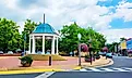 Gazebo in downtown Front Royal, Virginia. Image credit: refrina / Shutterstock.com.