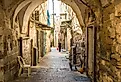 The historic stone street in Jerusalem. Image credit: maziarz via Shutterstock.