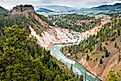 Yellowstone River in Wyoming, USA.