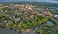 Overlooking Schenectady and the Erie Canal.