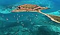  Aerial view of Fort Jefferson, Dry Tortugas National Park, Florida.